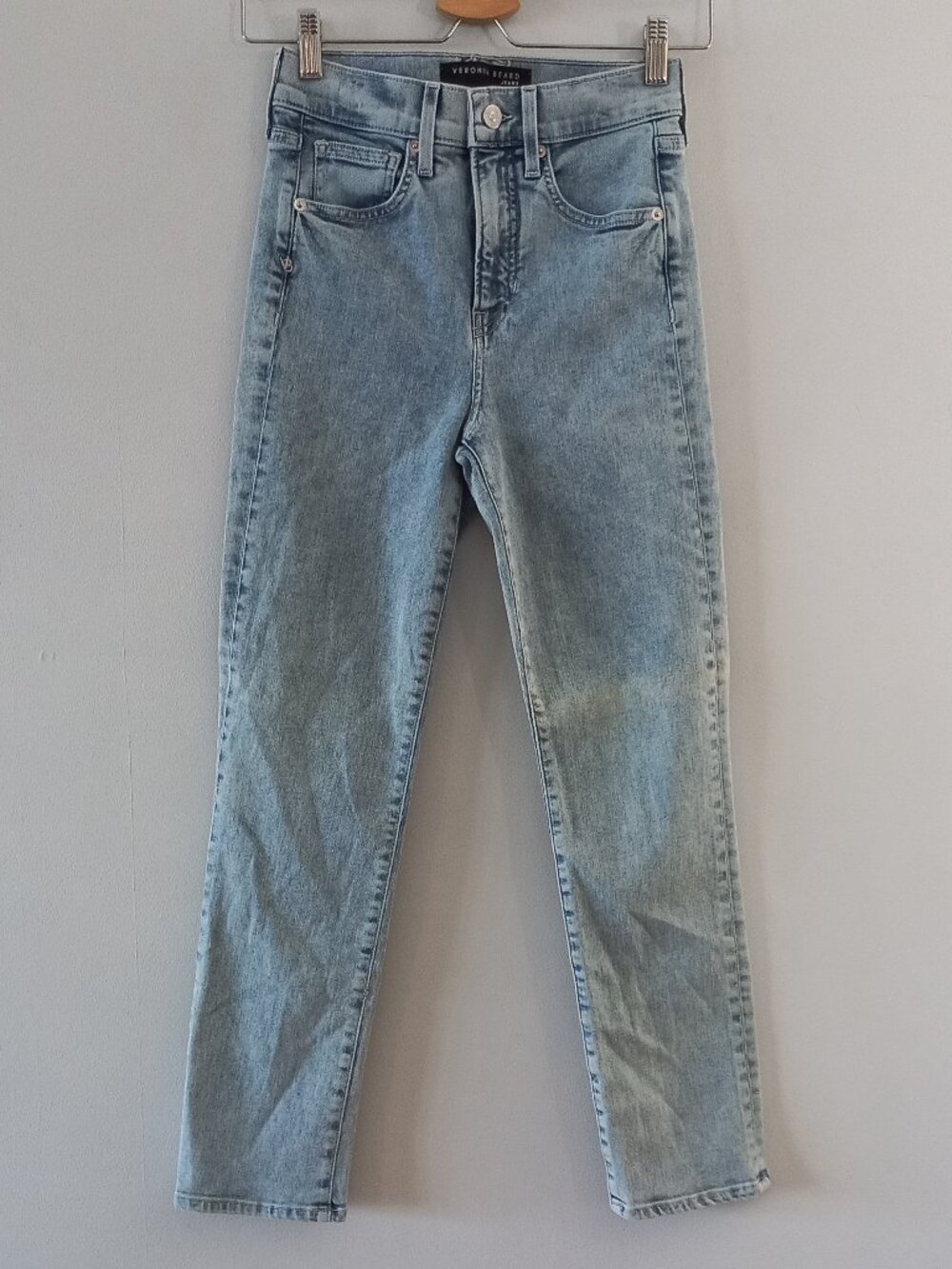 VERONICA BEARD stonewash high waist slim skinny jeans
